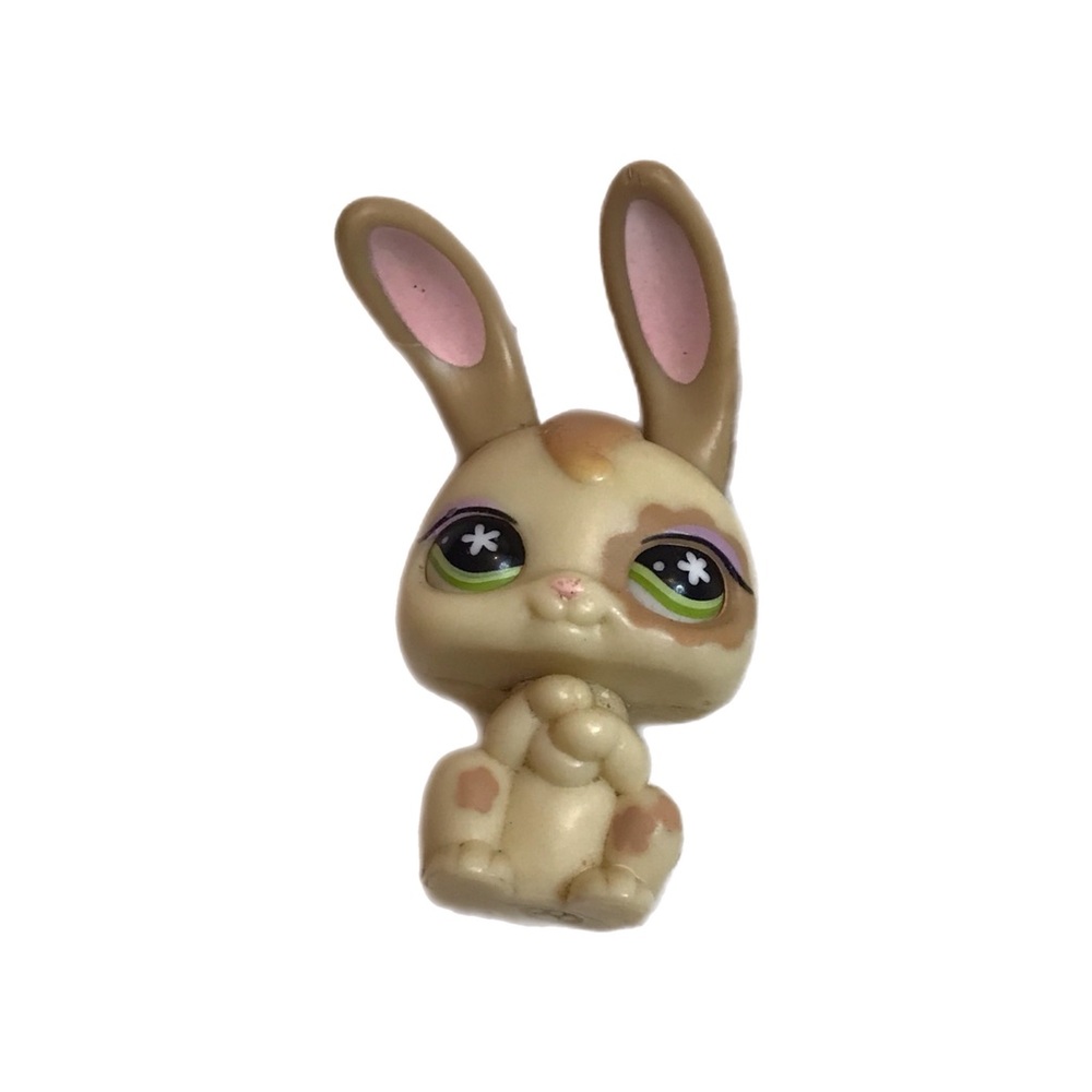 2006 Hasbro Littlest Pet Shop Figure Rare Cream Bunny Moving Eyes
